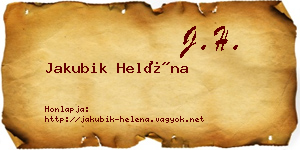 Jakubik Heléna névjegykártya
